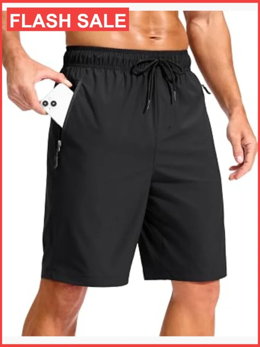 Men's Quick Dry Board Shorts with Zip Pockets UPF 50